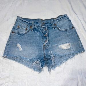 Levi’s 501 blue jean shorts